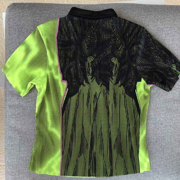 Like new! - JAMIE SADOCK Embellished Pleat 1/4 Zip Golf Short Sleeve Top - Picture 6 of 9